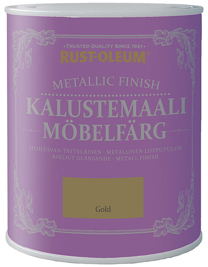 Rust-Oleum metalliväri, kultamaali, hajuton kalustemaali - Colornova